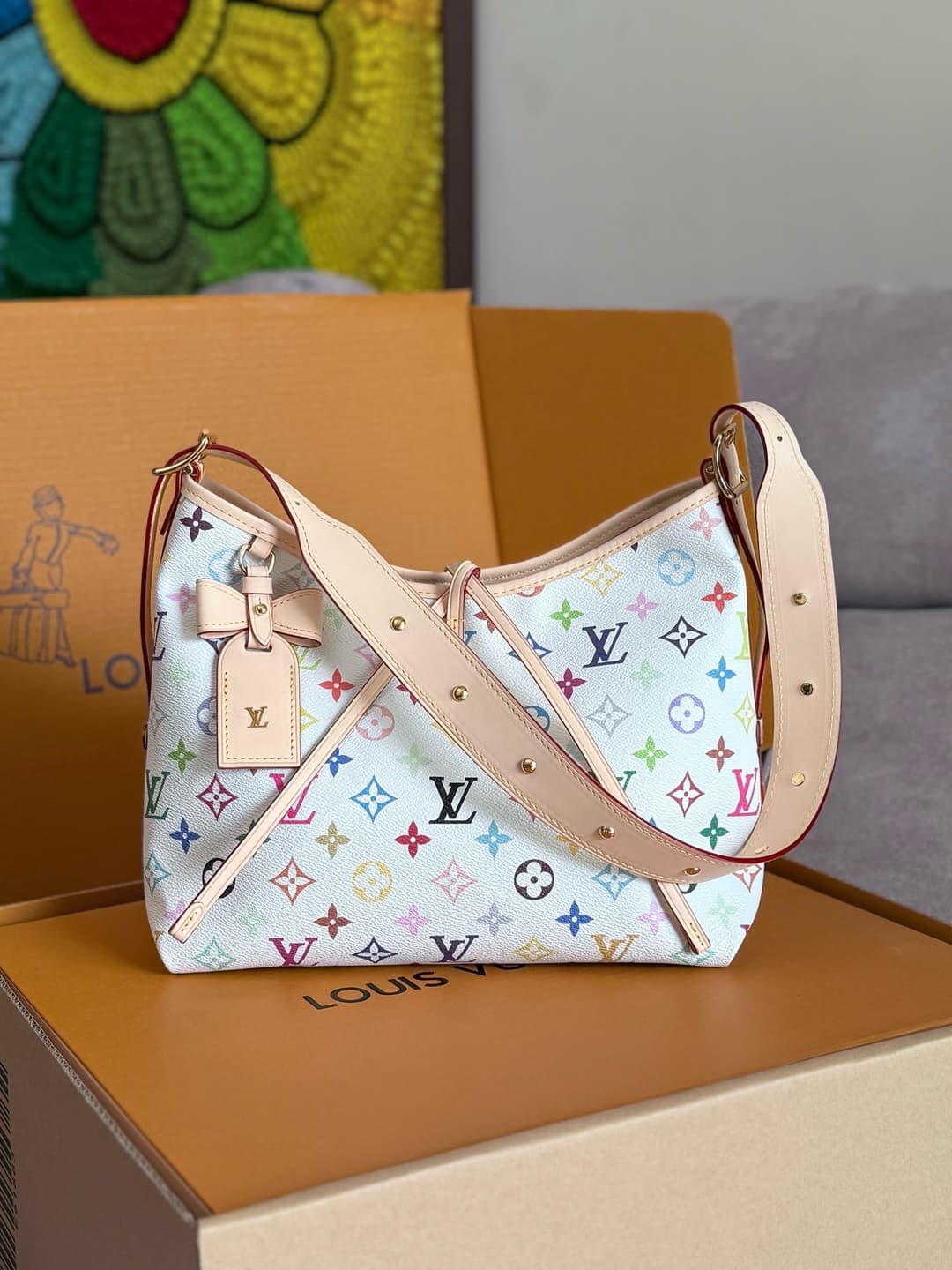 Louis Vuitton X Murakami CarryAll Monogram Multicolore M13661 